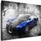 Myartstyle - Bilder Auto Bugatti Veyron 120 x 80 cm Leinwandbilder XXL - 1 Teilige Wandbilder Kunstdrucke w-a-2024-087