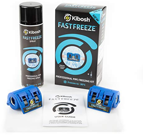 Kibosh FASTFREEZE Kit 5 (2 x 22mm/USA-CAN 3/4 Clamps Plus FASTFREEZE Spray)