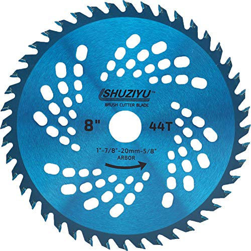 LSHUZIYU, 205mm-44T. Punte in Carburo, Foro Centrale 25.4mm Con Rondella 22.23-20-16mm, Lama per Decespugliatore, Disco per Decespugliatore.