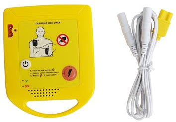 4X Mini AED Trainer XFT-D0009 Trainingsgerät Lehrgerät Erste Hilfe Zugmaschine mit Elektrodenpads Erwachsene Kind Pad Echtes Student Studium Tool Englisch Sprache Lauter Sprachansagen