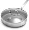 GreenPan Chatham Tri-Ply Stainless Steel Healthy Ceramic Nonstick 3.75QT Saute Pan Jumbo Cooker with Lid, PFAS-Free, Multi Clad, Induction, Dishwasher Safe, Oven Safe, Silver
