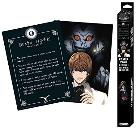 ABYSTYLE Death Note Light & Death Note - Poster 2er Set Chibi Design Unisex Poster Standard