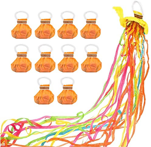 Party Luftschlangen 10 Stück Wurf Luftschlangen Party Streamer Bunt Handwurf Streamer Konfetti Knallbonbons Poppers für Geburtstag Hochzeit Abschlussfeier Neujahr Partyzubehör Dekoration