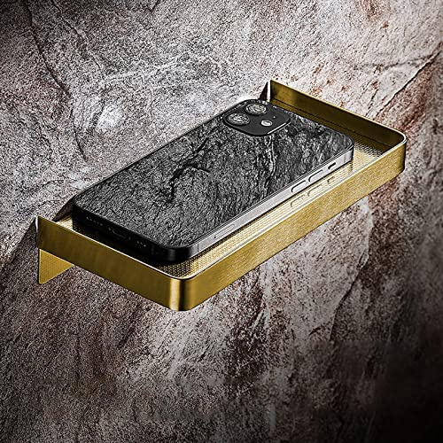 Melairy Shower Shelves no Drilling SUS 304 Stainless steel Bathroom Shelf Rectangular Shower Caddy Storage Organizer Nail Free Self Adhesive Rustproof Bathroom Accessories Gold