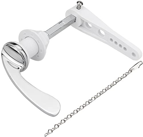 Ancable Toilet Flush Handle Replacement, Chrome Plated Replacement Metal Cistern Lever Handle for Toilet Wc Cistern Tank