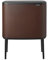 Brabantia - Bo Touch Bin 23+11L - Double Poubelle de Recyclage pour la Cuisine - Ouverture Soft-Touch - Seau Intérieur Amovible - Antidérapant - Sacs Poubelles Inclus - Cosy Brown - 54 x 31 x 68 cm