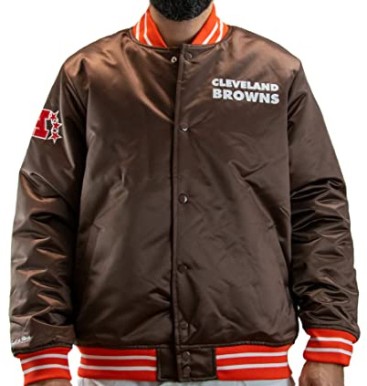 Mitchell & Ness NFL Heavyweight Satin Jacket Cleveland Browns - Brown, S