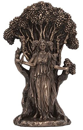 Nemesis Now Hecate, 18,5 cm, bronzefarbene Dreifach-Mond-Hekate-Göttin