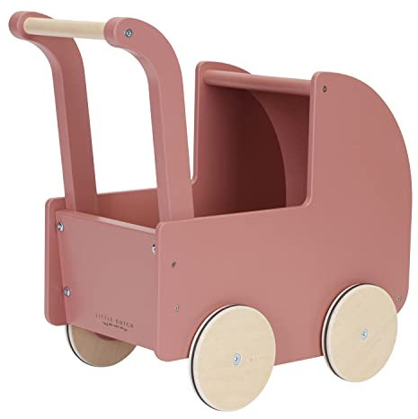 Little Dutch 7096 FSC Holz Puppenwagen - Flowers & Butterflies
