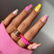 24 Pièces Faux Ongles Cercueil Moyen Français Ongles à Coller Glossy Coloré Capsules Ongles Ballerine Acrylique Press on Nails pour Femmes et Filles Salons De Manucure