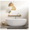 OCEANIC Baignoire ilot Maya - L.170 x I.75 x H.59 cm - En acrylique - Bonde poussoir - Blanc