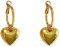 GoldenPlayer Ohrringe, Ohrringe für Damen, Hypoallergen Ohrringe, Ohrringe mit 925 Silber Nadel, Ohrringe Creolen mit Ohrringbox (Gold Herzförmig) (Gold Herzförmig)
