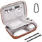 MOSISO Electronic Organizer Travel Case Compatible with MacBook Power Adapter, Compatible with Magic Mouse & Pencil, SD Card, USB Flash Disk with 4 Modular Insert & 2 Cable Tie & Snap Hook, Brown