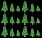 18 x Edible 3D Christmas Trees Set 2 icing toppers, cake cupcakes decorations (Bespoke)