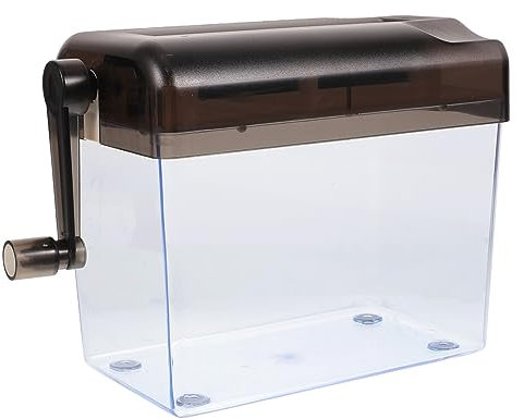 LALAFINA Manueller Aktenvernichter Klein Verschleißfest Tisch Handzerkleinerer Für Büro Haushalt Dokumentenschutz