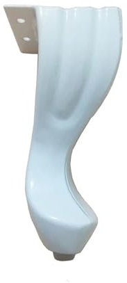 GAJUST Möbelfüße, bronzefarbenes Metall, Sofa-Beine, schlangenförmige Schränke, Füße, Bett, TV-Schrankbeine, 14 cm Höhe (Farbe: Weiß), 4 Stück