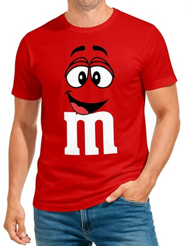 MoonWorks® Herren T-Shirt Fasching Karneval M Aufdruck Gruppenkostüm Verkleidung Last Minute Faschingskostüme Männer Funshirt