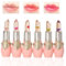 Crystal Clear Flower Jelly LippGelee Lippenstift Set, 6Pcs Magic Farbwechsel Temperatur Transparente Kristall Lippenbalsam, Langanhaltender Lipgloss, Nahrhafte Feuchtigkeitscreme Lipstick