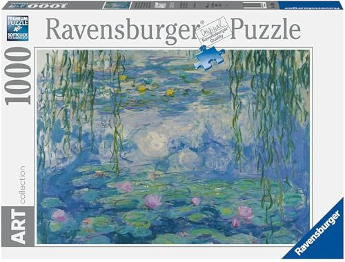 Ravensburger - Puzzle 1000 Pezzi Monet: Waterlilies | Puzzle 1000 Pezzi Arte Con Una Misura Di 70x50 Cm | Regalo Per Adulti E Bambini Da 14 Anni E Più