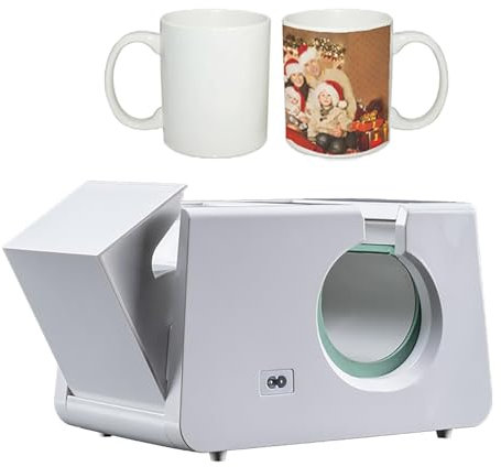Máquina de prensa de calor para vasos, máquina de prensa de tazas para tazas de café de 11 oz a 15 oz, sublimación en blanco, mini prensa de calor para tazas DIY con protección contra sobrecalent