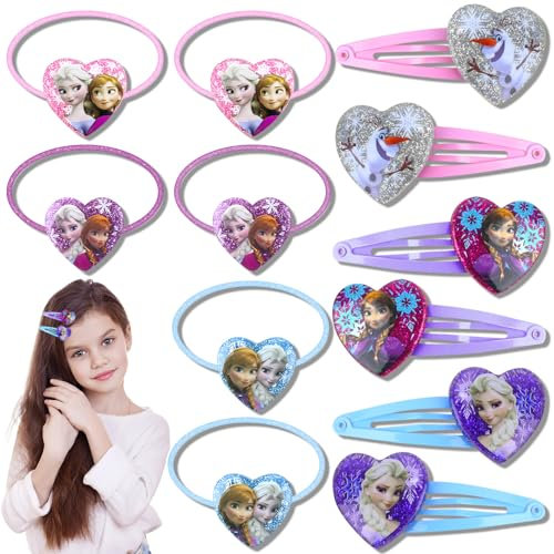 Haarspangen Mädchen, Eiskönigin Haarring Prinzessin Baby Haarspangen Kinder Frozen Haarschmuck Exquisite Süße Haarspangen Geburtstagsgeschenke Weihnachtsgeschenke Geschenke für Kleine Mädchen Kinder