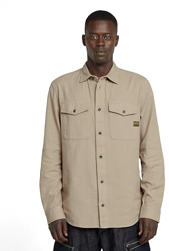 G-Star Men's Marine Slim Shirt, Beige (vintage khaki gd D24963-D454-G102), M