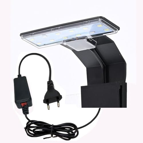GERUI Aquarium Beleuchtung Aquarium Led Lampe, blaues weißes Licht Aquarium Licht Led Aquarium LED Beleuchtung 220V 6W Nano Aquarium für Wasserpflanzen undFische