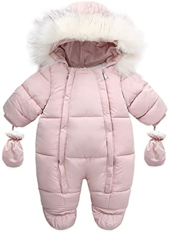 MOVAWAKY BéBé Combinaison De Neige Hiver,Nouveau-Né BéBé Fille Manteau d'hiver Chauds Coupe-Vent Jumpsuit Fille Veste Hiver Fille Combinaison De Jeu GrenouillèRe Usure De Neige ImperméAble | |
