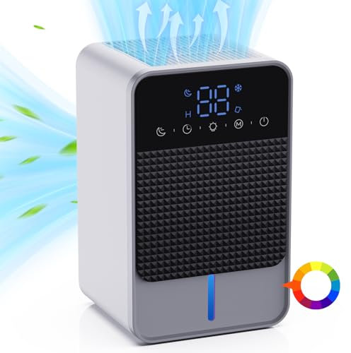 Luftentfeuchter, 1500ml Luftentfeuchter Elektrisch, Luftentfeuchter für Zuhause 2 Geschwindigkeiten Dehumidifiers for Home mit Timer, Auto-Off Für Keller, Haus, Schlafzimmer