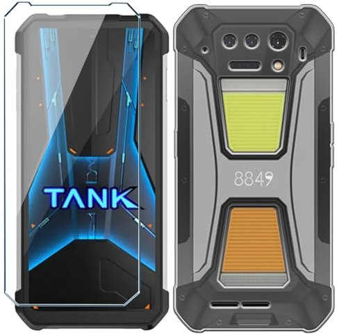 Xiangyun Handyhülle für Unihertz Tank 2 Pro Hülle mit 1 X Gehärtetem Glas Protection Schutzfolien, Transparent Silikon Soft Crystal Clear Kratzfest TPU Cover Case(6.79)
