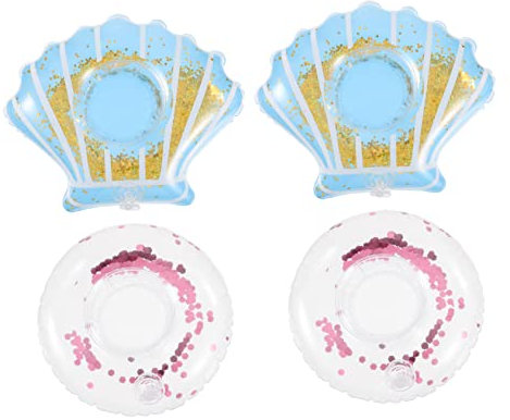 ibasenice Juego De 12 Asientos Inflables De PVC para Vasos Juguetes Acuáticos para Niños Y Niñas Juegos De Fiesta En La Piscina Color Aleatorio.