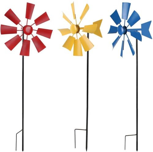 Lpitoy Schmiedeeiserne Metall-windmühle, Große Windräder, Windräder, Metall-Garten-windräder Für Garten-windskulpturen, Vintage-windmühlen