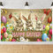 panemy Ostern Banner, Frohe Ostern Banner für Ostern Dekoration, Ostern Spiel Aktivitäten Dekoration-Ostereier Osterhase Muster,Easter Banner Ostern Wand Tisch Hintergrund Dekoration Zubehör-180x110cm