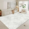 Leesentec Alfombra Salon 160x200 Alfombras de Habitacion Crema Gris Blanco Bebe Infantil Vinilica Pelo Corto Moderna Abstracta Geometría Suave Antideslizante Dormitorio Accesorios
