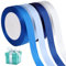 4 Rouleau Ruban Satin Bleu, Large 20 mm Rubans de Tissu pour Emballage Des Cadeaux 22 Meters Ruban Satinée Ruban Tissu Ruban Paquet Cadeau pour la Décoration de Mariage, Bouquet, DIY Artisanat