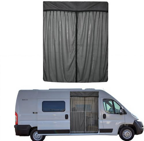 Junhui Zanzariera Magnetica per Ducato/Peugeot Boxer/Citroen Relay 2006-2024, 210 x 140 cm, Protezione Anti-Insetti per Campeggio e Vita in Camper