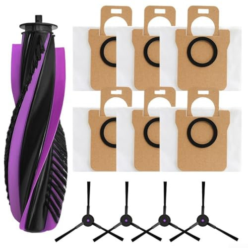 Eawfgtuw Roboter Staubsauger Ersatzteile Kit mit Hauptrollenbürste Seitenbürsten Staubsammelbeutel Kompatibel mit Pro Modell Reinigungszubehör Set für Zuhause (A)