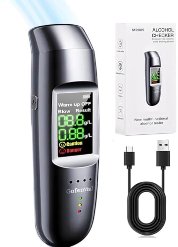 Etylotest Electronic, Ethylotest Electronic Homologado NF Etilómetro Alcohómetro Portátil Digital Probador de Alcohol con Pantalla LCD de Exhibición, Transmisión de Voz, Profesional Alcohómetro