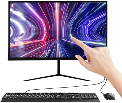 ALNERUZL 24” All-in-One Desktop Computer PC with Camera, G5400 Quad-Core Desktop PC, 16G Ram 512G SSD IPS HD Display, WiFi Bluetooth for Home Business Office