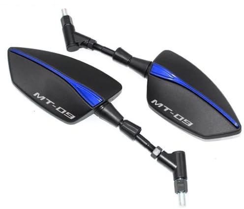 Motorradspiegel Motorrad Spiegel Seite Rückspiegel Universal Für Yamaha MT-01 MT-09 MT-07 MT-10 MT-03(MT-09 Blue)