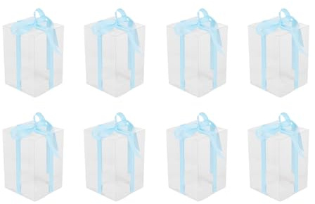Operitacx Transparente Pvc Geschenkboxen Satz 1 Satz Klare Würfel Geschenkboxen für Süßigkeiten und Cupcakes Multifunktionale Hochzeit Verpackung mit Edlem Design für Farbe