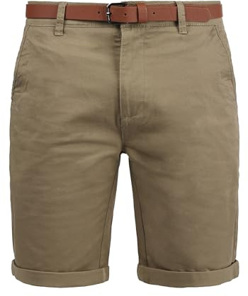 !Solid SDMontijo Chino Shorts Bermuda Kurze Hose mit Gürtel Stretch Eingriffstaschen Baumwollmischung Regular fit, Größe:XXL, Farbe:Dune (5409)