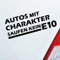 Hellweg Druckerei Autos mit Charakter Saufen kein E10 Auto Aufkleber Sticker Heckscheibenaufkleber