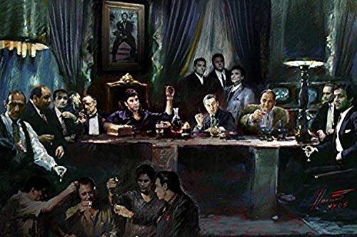 Gangster Last Supper by Ylli Haruni 36x24 Art Print Poster Godfather Scarface Sopranos Goodfellas
