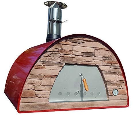 Authentic Pizza Ovens Maximus Prime Arena Portable, Wood Fire Outdoor Oven Red