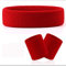 VENI MASEE Sportline Thick Solid Color Sweatband Set