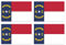 Kiwistar Aufkleber 4,5 x 3 cm North Carolina Raleigh - Bundesstaat Autoaufkleber USA Flagge Länder Wappen Fahne Sticker Kennzeichen - Auto - Fahrrad - LKW