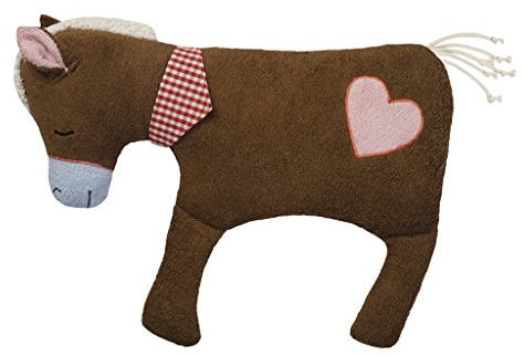 Efie Bio-Kuschelkissen XL, Pferd braun mit Herz, Made in Germany