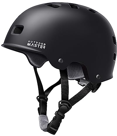 OutdoorMaster Skateboard Cycling Helmet - Two Removable Liners Ventilation Multi-Sport Scooter Roller Skate Inline Skating for Kids, Youth & Adults