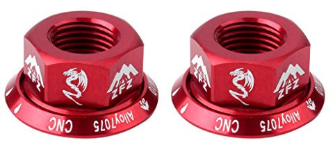 perfk 1 Paar Hub Mutter M10 Fahrrad Hinterradnabe, Rot